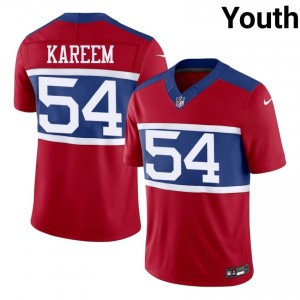 Khalid Kareem NY Giants #54 Youth Iconic Football Stitch Jersey - Red Edition 20640230