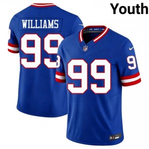 #99 Leonard Williams New York Giants Youth Licensed Football Stitched Jersey - Throwback Royal Edition 39812646