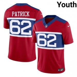 Lucas Patrick Big Blue #62 Youth Pro Cut Football Embroidery Jersey - Red Edition 29733391