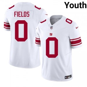 #0 Malachi Fields NYG Youth NFL Football Sewn Jersey - White Edition 58279713