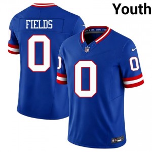 #0 Malachi Fields NY Giants Youth Authentic Football Stitch Jersey - Throwback Royal Edition 27550800
