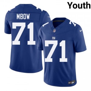 Marcus Mbow NYG #71 Youth Gameday Football Sewn Jersey - Royal Edition 28561700