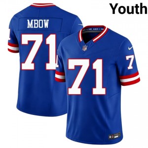 #71 Marcus Mbow Big Blue Youth Premium Football Embroidery Jersey - Throwback Royal Edition 64768419