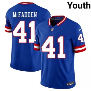 #41 Micah McFadden New York Giants Youth NFL Football Stitched Jersey - Throwback Royal Edition 51371430