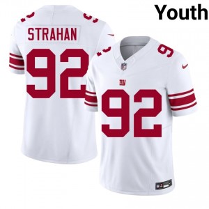 #92 Michael Strahan Giants Youth Essential Football Stitch Jersey - White Edition 15855039
