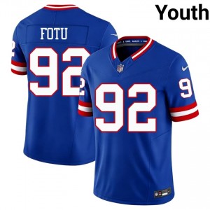 #92 Michael Strahan New York Giants Youth Gameday Football Stitched Jersey - Throwback Royal Edition 52663142