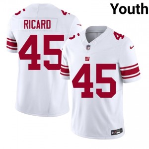 #45 Patrick Ricard New York Giants Youth Iconic Football Stitched Jersey - White Edition 28223021