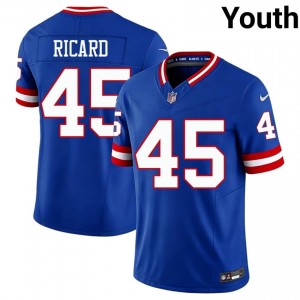#45 Patrick Ricard NY Giants Youth NFL Football Stitched Jersey - Throwback Royal Edition 41092703