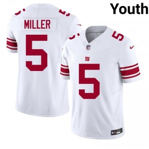 #5 Ryan Miller Big Blue Youth Pro Cut Football Embroidery Jersey - White Edition 78704233