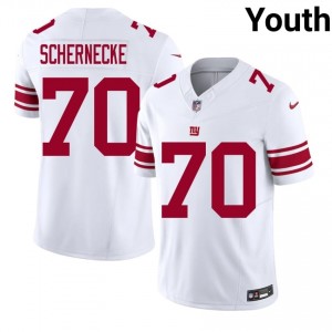 #70 Ryan Schernecke NYG Youth Limited Football Sewn Jersey - White Edition 93188855