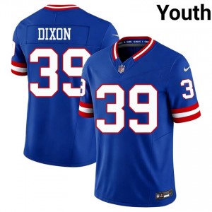 #39 Thaddeus Dixon New York Giants Youth Classic Football Embroidery Jersey - Throwback Royal Edition 79900093