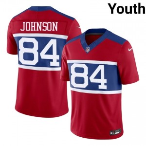Theo Johnson NYG #84 Youth Authentic Football Sewn Jersey - Red Edition 20893399