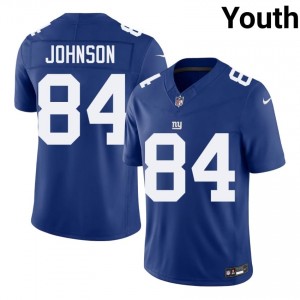 Theo Johnson NY Giants #84 Youth Professional Football Stitch Jersey - Royal Edition 28093326