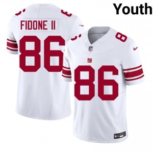 #86 Thomas Fidone II Giants Youth Premium Football Stitch Jersey - White Edition 77637132