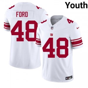 #48 Trace Ford Big Blue Youth Essential Football Embroidery Jersey - White Edition 34432879