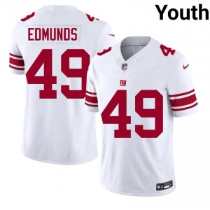 #49 Tremaine Edmunds New York Giants Youth Pro Cut Football Stitched Jersey - White Edition 78700909