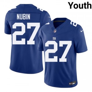 Tyler Nubin NY Giants #27 Youth Essential Football Stitch Jersey - Royal Edition 22665745