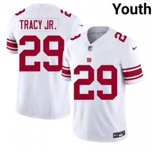 #29 Tyrone Tracy Jr. NY Giants Youth Gameday Football Stitch Jersey - White Edition 17498962