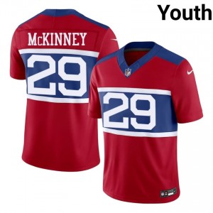 Xavier McKinney Big Blue #29 Youth Iconic Football Embroidery Jersey - Red Edition 92139213