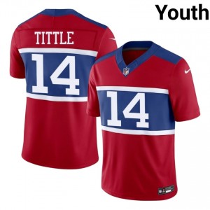 Y.A. Tittle New York Giants #14 Youth Professional Football Stitched Jersey - Red Edition 98889536