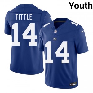 Y.A. Tittle NY Giants #14 Youth Exclusive Football Stitched Jersey - Royal Edition 48528561
