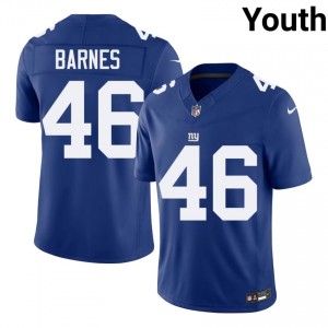 Zaire Barnes NY Giants #46 Youth Original Football Stitch Jersey - Royal Edition 26547504