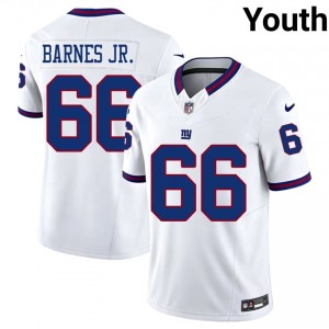 Big Blue Anquin Barnes Jr. #66 Youth Exclusive Football Embroidery Jersey - White Throwback Edition 98355971