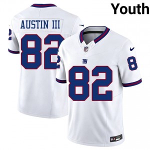 NY Giants Calvin Austin III #82 Youth Essential Football Stitched Jersey - White Throwback Edition 43217059