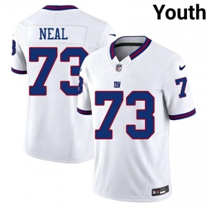 NYG Evan Neal #73 Youth Gameday Football Sewn Jersey - White Throwback Edition 75721473