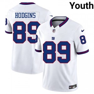 NY Giants Isaiah Hodgins #89 Youth NFL Football Stitch Jersey - White Throwback Edition 50012229