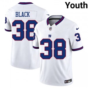 NYG Korie Black #38 Youth Iconic Football Sewn Jersey - White Throwback Edition 48324183