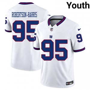 NY Giants Roy Robertson-Harris #95 Youth Classic Football Stitched Jersey - White Throwback Edition 99684801