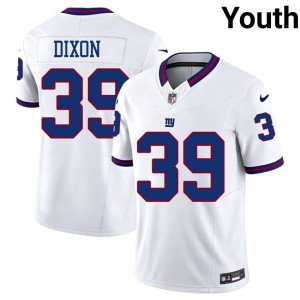 New York Giants Thaddeus Dixon #39 Youth Exclusive Football Stitched Jersey - White Throwback Edition 25940570