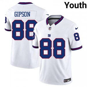 New York Giants Xavier Gipson #88 Youth Moisture Wicking Football Embroidery Jersey - White Throwback Edition 17222428