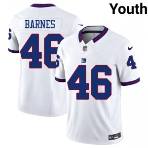 New York Giants Zaire Barnes #46 Youth Licensed Football Stitched Jersey - White Throwback Edition 28159736